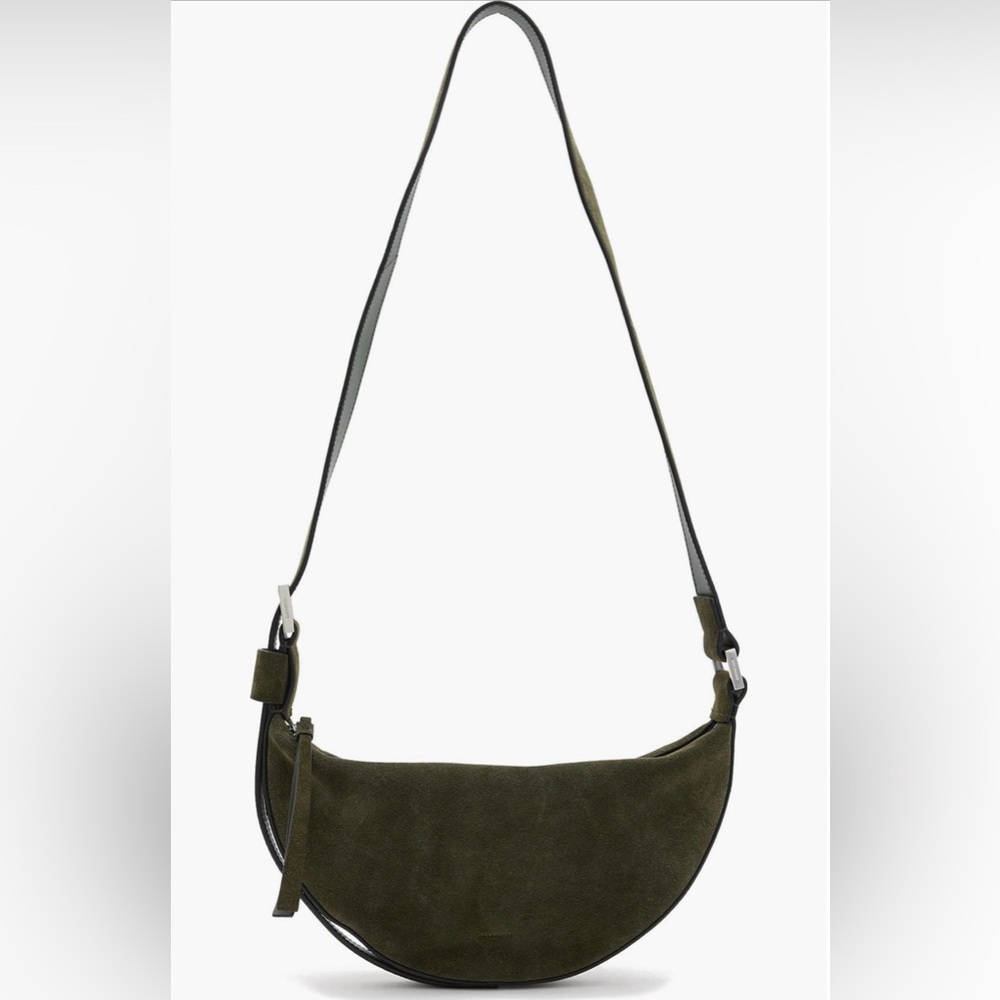 AllSaints Half Moon Suede Crossbody